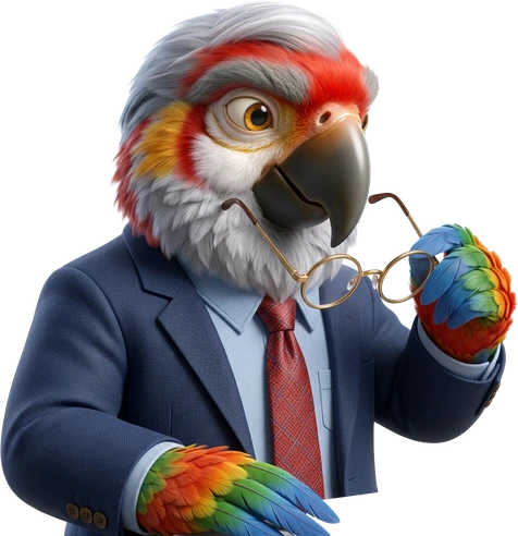 The Wise Parrot carefully reviewing customer evidence